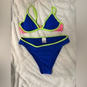 Target Blue and Neon Green Bikini